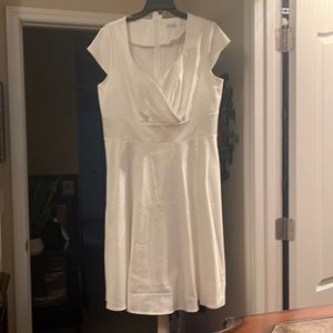 Plus size. Crisp White Summer Dress